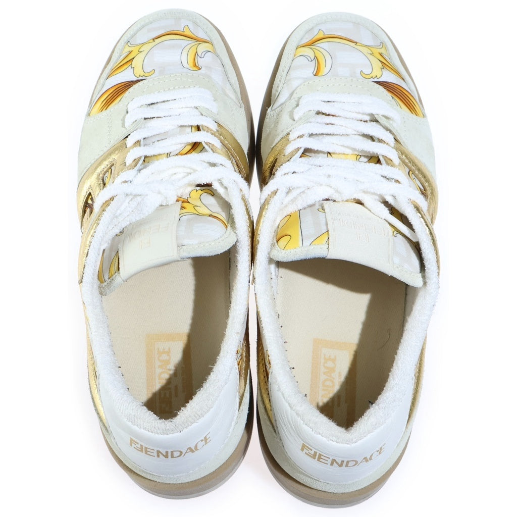 FENDI(フェンディ) FENDACE(FENDI×VERSACE) フェンダーチェ ヴェルサーチコラボ スニーカー ベージュ/ブラウン