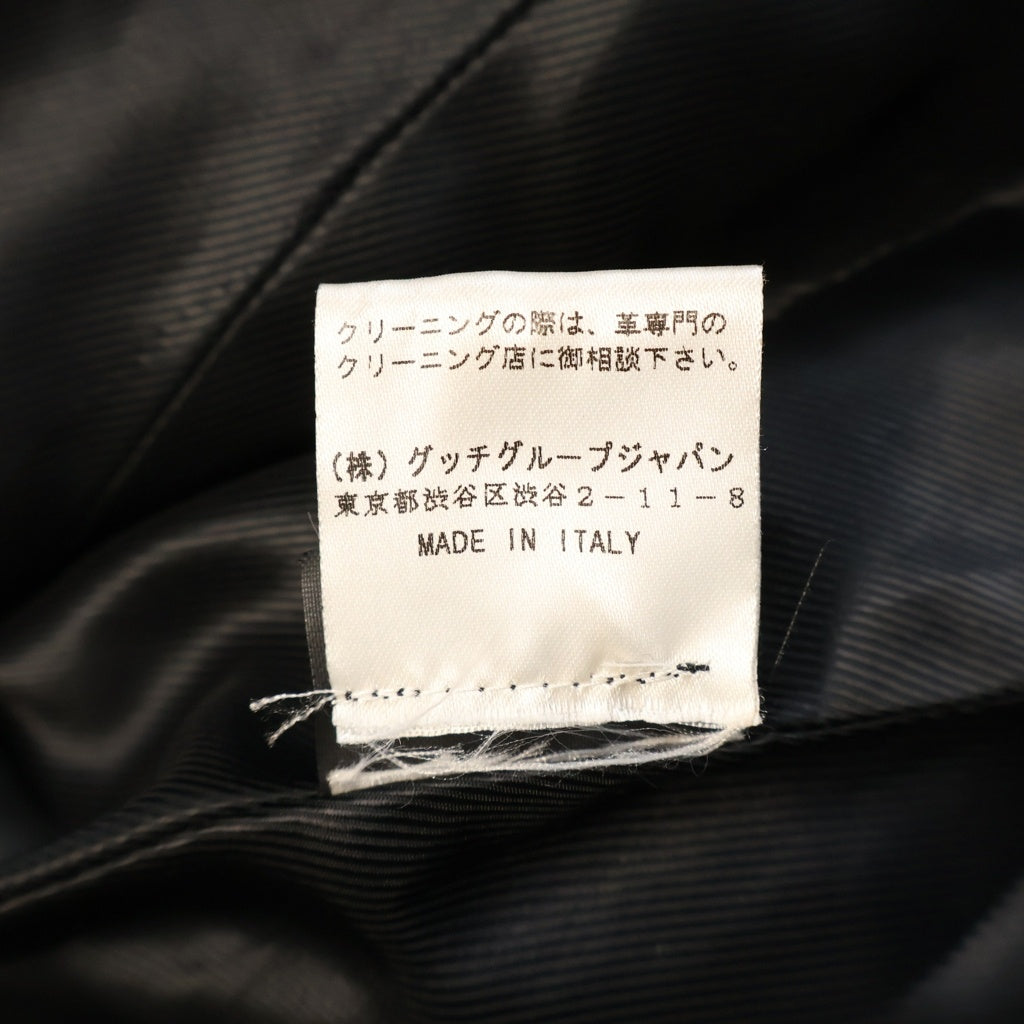 GUCCI(グッチ) シープスキン レザーテーラードジャケット アウター #38 ブラック 232 2944 7507 レディース