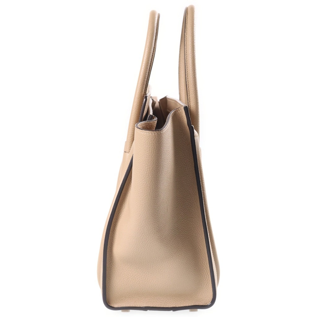 CELINE(セリーヌ) ラゲージ マイクロショッパー ハンドバック トートバック レザー ベージュ レディース