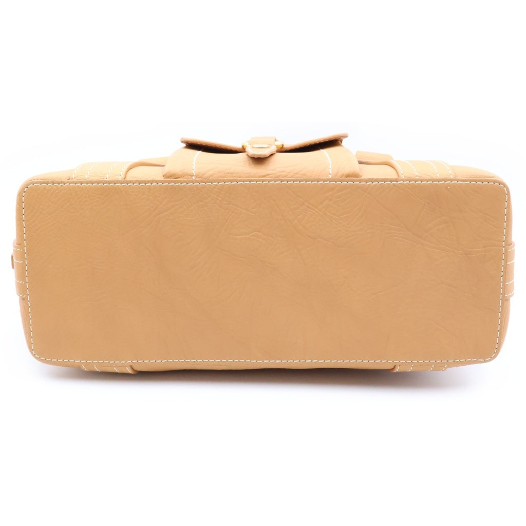 CELINE(セリーヌ) ブギーバック ハンドバッグ ブラウン レザー ゴールド金具 レディース