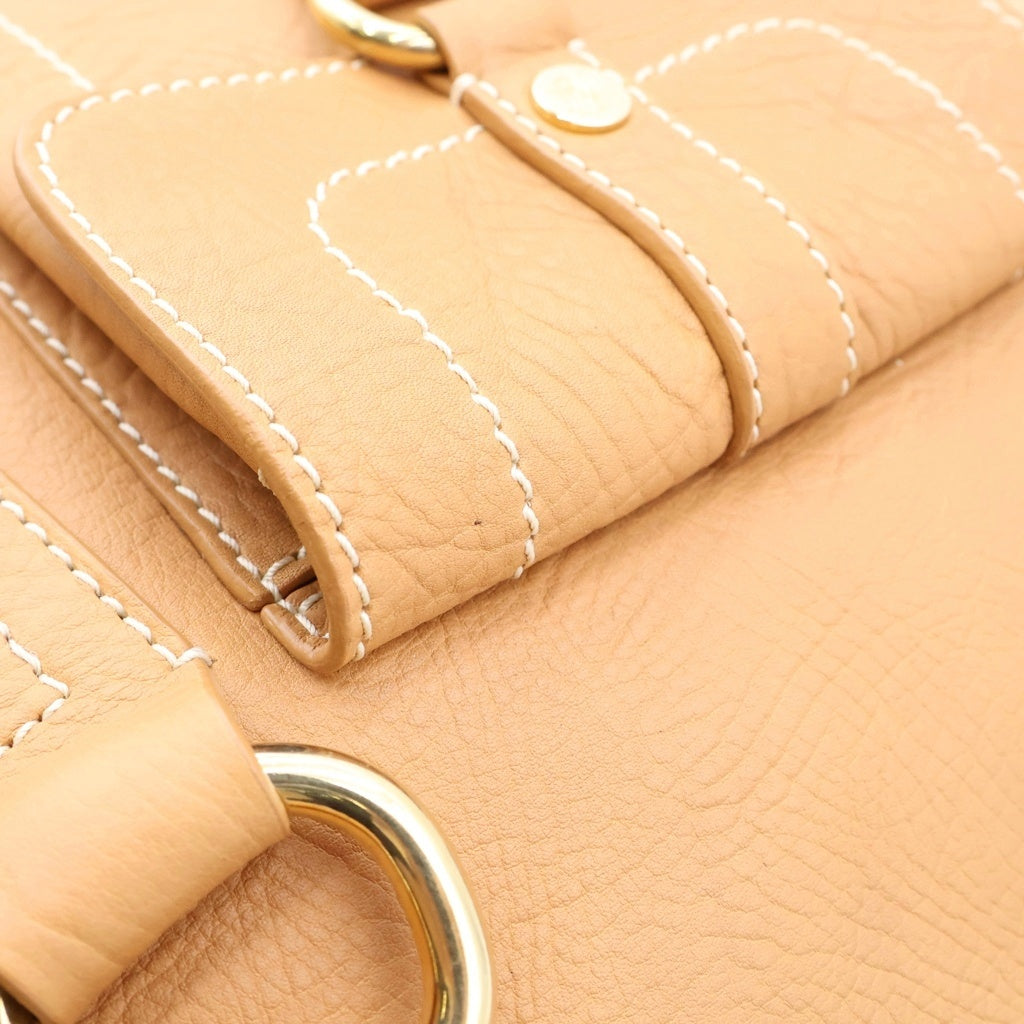 CELINE(セリーヌ) ブギーバック ハンドバッグ ブラウン レザー ゴールド金具 レディース