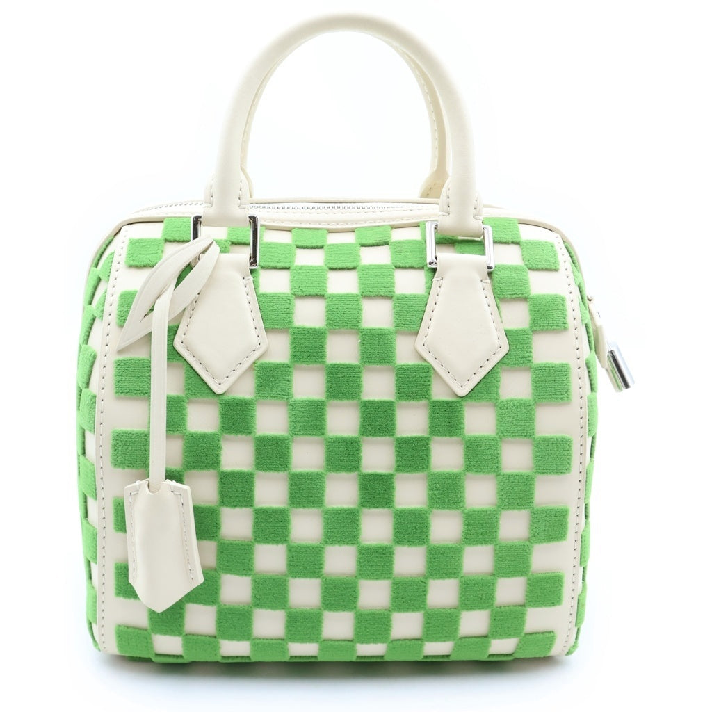LOUIS VUITTON(ルイヴィトン) スピーディ キューブPM ハンドバック ダミエアズールキャンバス アイボリー/グリーン M48908 レディース