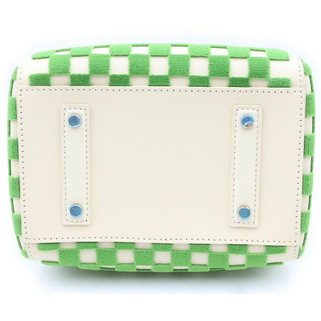 LOUIS VUITTON(ルイヴィトン) スピーディ キューブPM ハンドバック ダミエアズールキャンバス アイボリー/グリーン M48908 レディース
