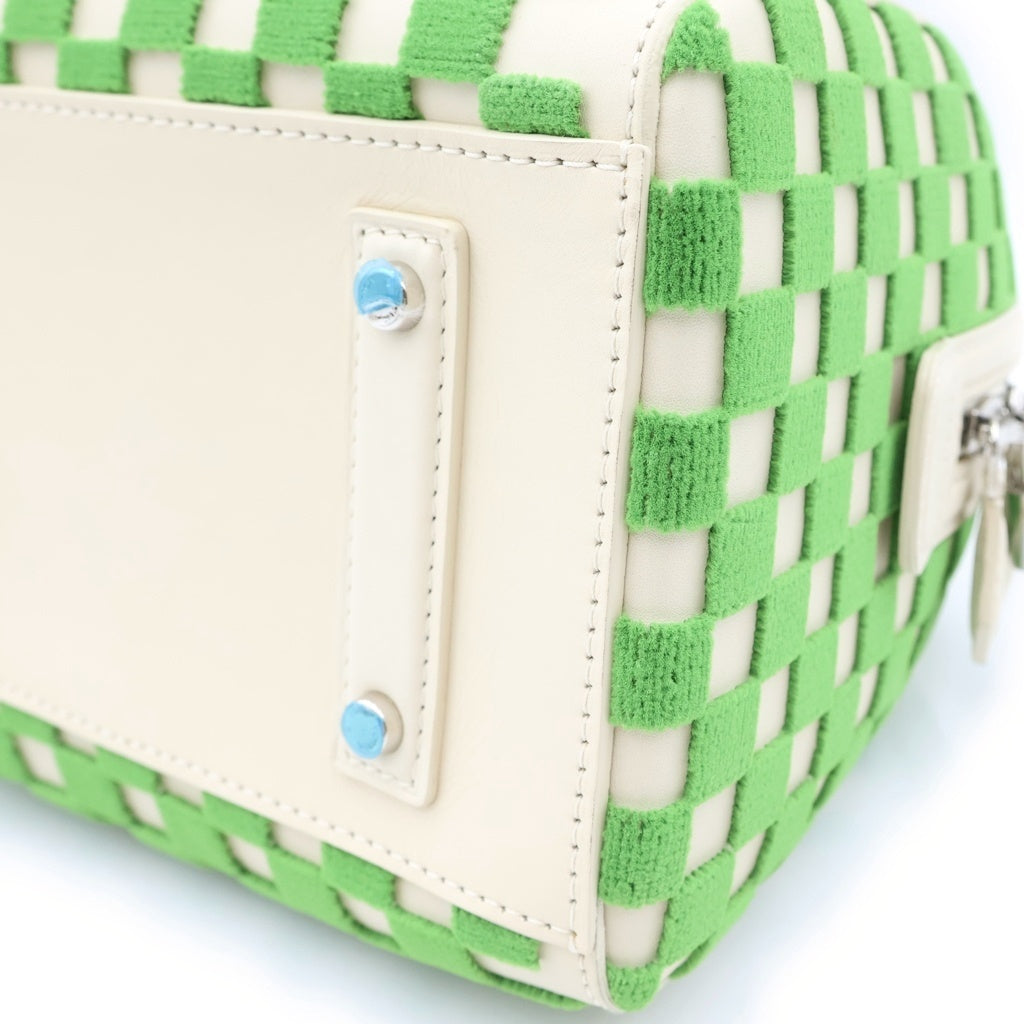 LOUIS VUITTON(ルイヴィトン) スピーディ キューブPM ハンドバック ダミエアズールキャンバス アイボリー/グリーン M48908 レディース