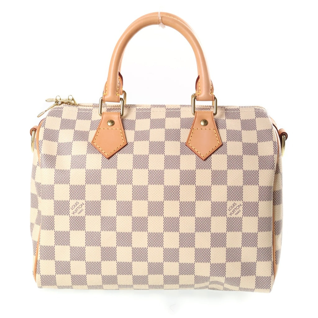 LOUIS VUITTON(ルイヴィトン) スピーディバンドリエール25 ハンドバック 2wayショルダー ダミエアズール PVCレザー アイボリー レディース