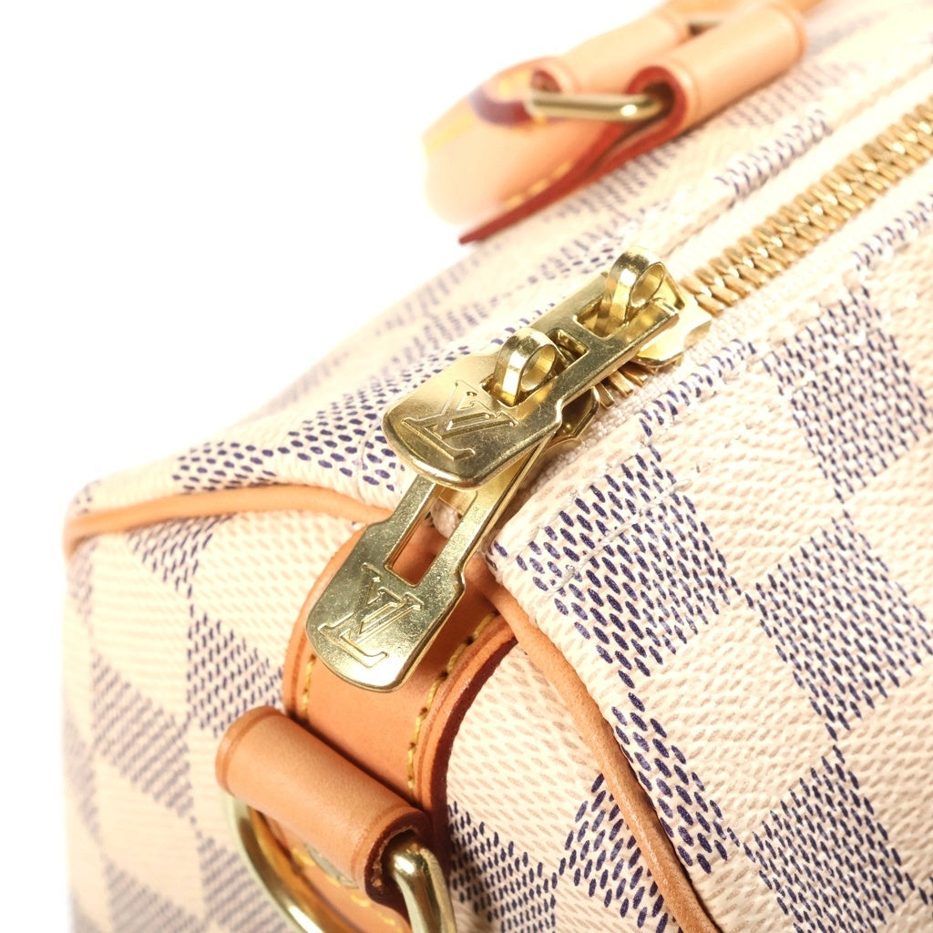 LOUIS VUITTON(ルイヴィトン) スピーディバンドリエール25 ハンドバック 2wayショルダー ダミエアズール PVCレザー アイボリー レディース