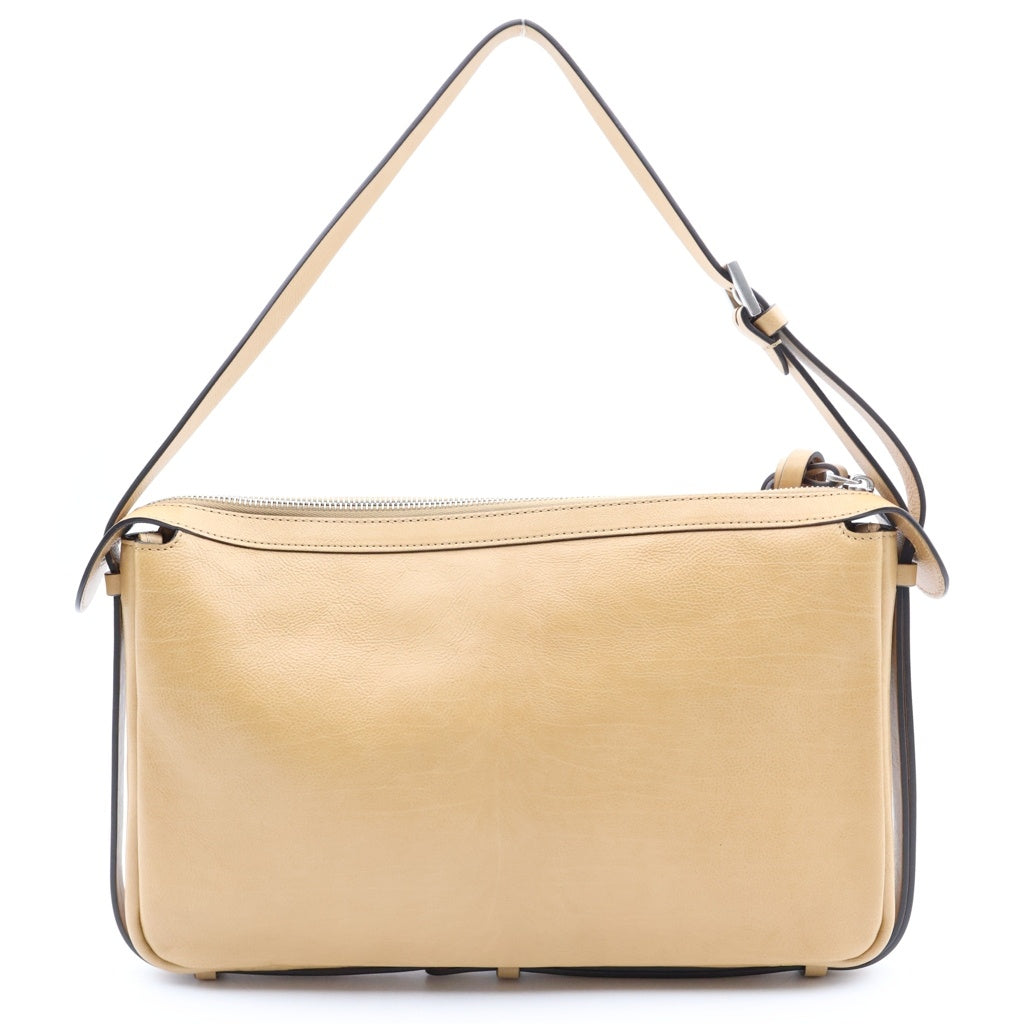FENDI(フェンディ) シンプリー ショルダーバッグ FFロゴ レザー ライトブラウン 8BR829 レディース