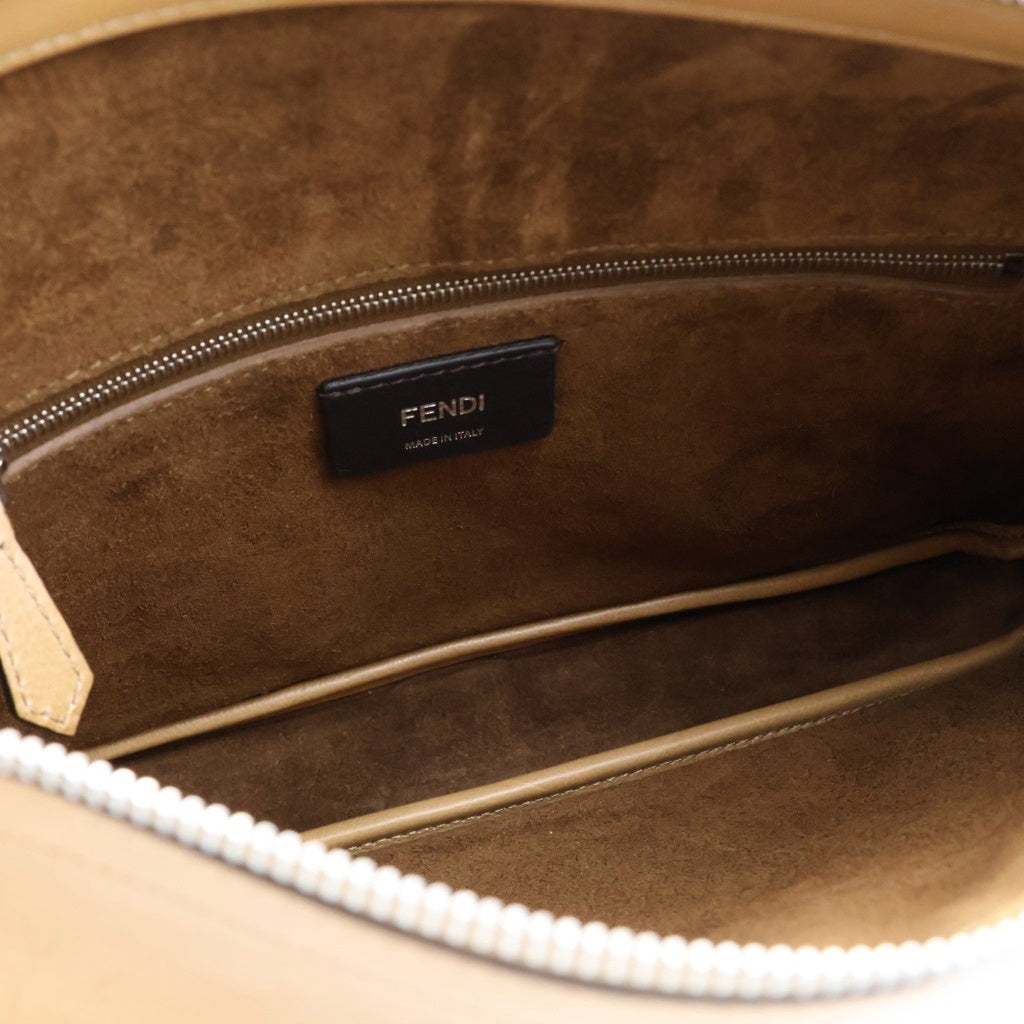FENDI(フェンディ) シンプリー ショルダーバッグ FFロゴ レザー ライトブラウン 8BR829 レディース