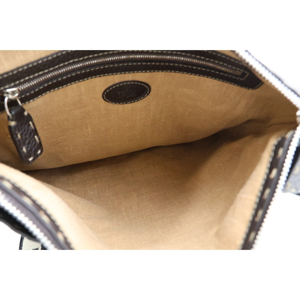 FENDI(フェンディ) セレリア ショルダーバッグ ズッカ柄 キャンバス ブラウン 8BT109 レディース
