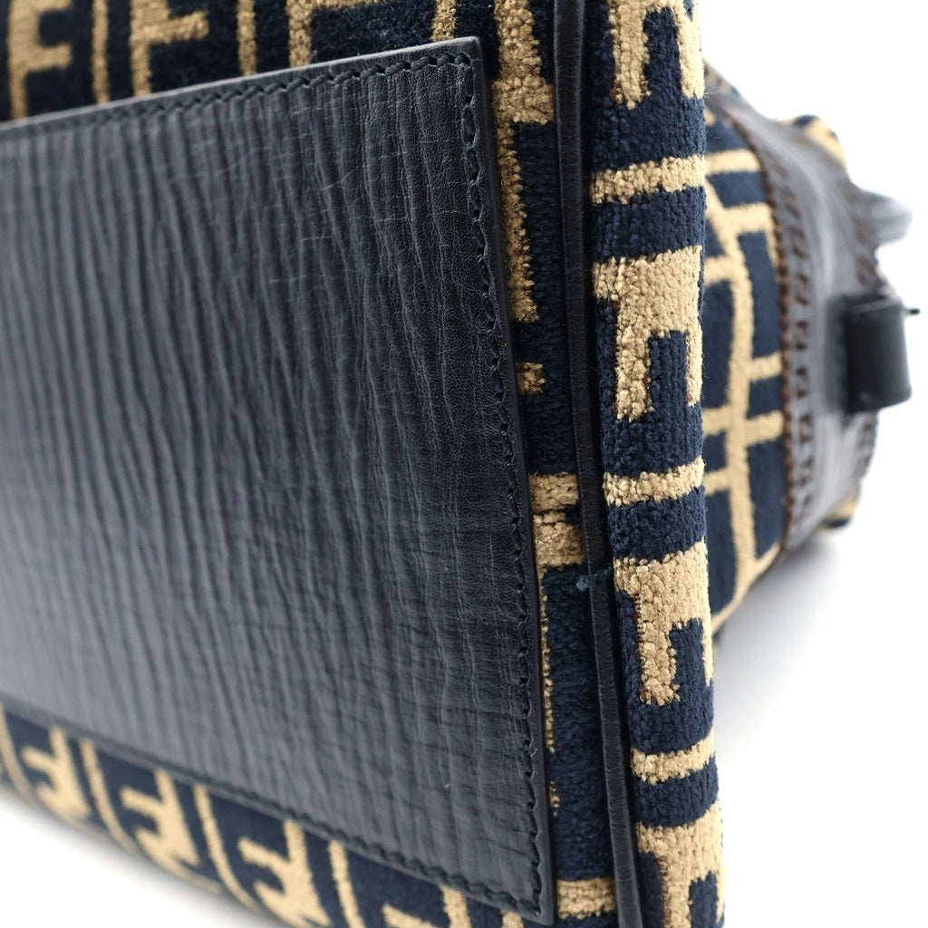 FENDI(フェンディ) エトニコ トートバッグ ズッカ柄 キャンバス ブラウン/ブラック 8BN162 レディース