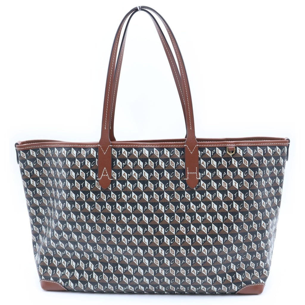Anya Hindmarch(アニヤハインドマーチ) プラスチックトートバッグ スモール PVCレザー ブラウン レディース
