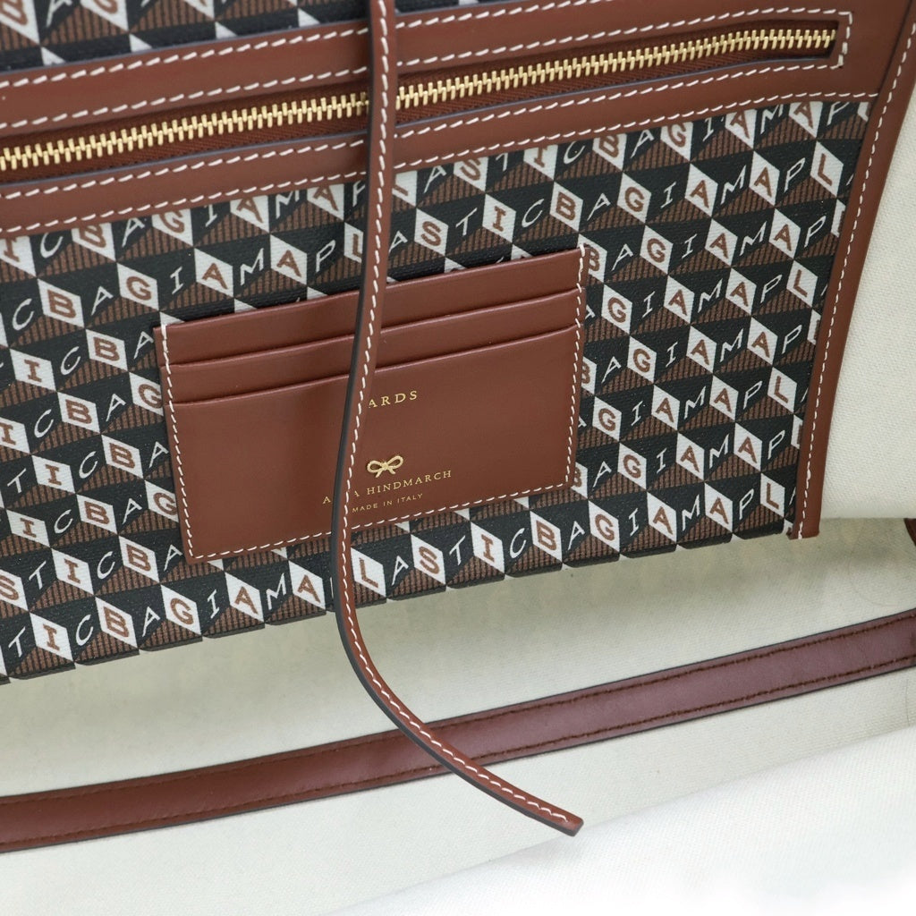 Anya Hindmarch(アニヤハインドマーチ) プラスチックトートバッグ スモール PVCレザー ブラウン レディース
