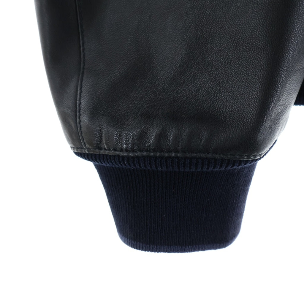 Ermenegildo Zegna(エルメネジルドゼニア) Leather Jacket スエード切り替え レザージャケット ジップアップ ブラック UCPSM-C55