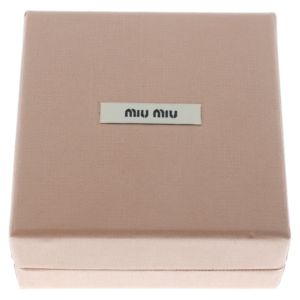miumiu(ミュウミュウ) パテント ロゴ ヘアクリップ バレッタ ヘアアクセサリー ブラック×ゴールド 5JF082 レディース
