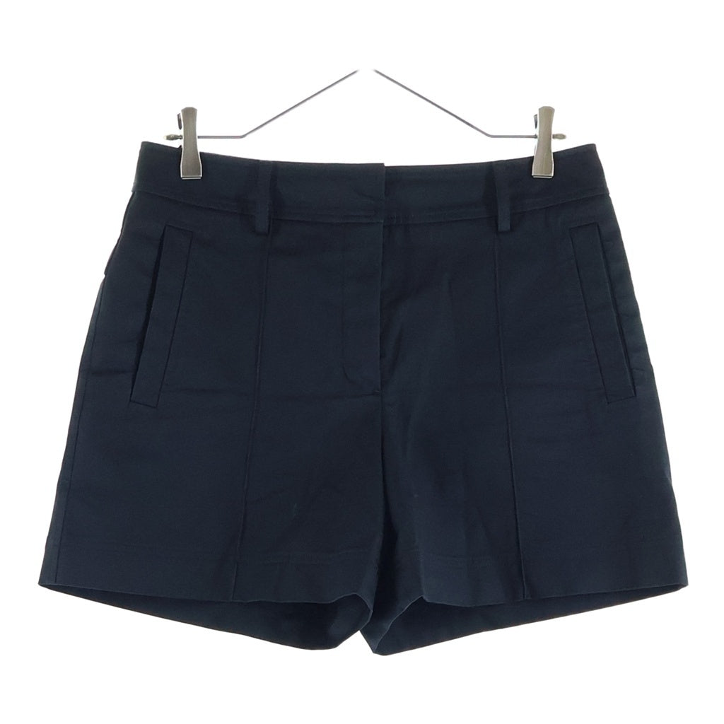 HERMES(エルメス) ショートパンツ ブラック 無地 シルバー金具 コットン 4E0405DQ レディース
