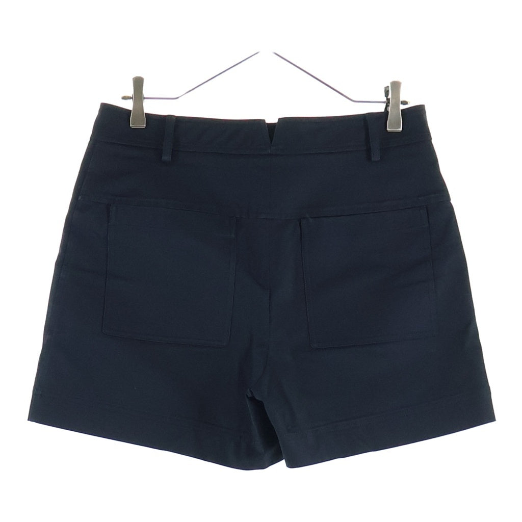 HERMES(エルメス) ショートパンツ ブラック 無地 シルバー金具 コットン 4E0405DQ レディース