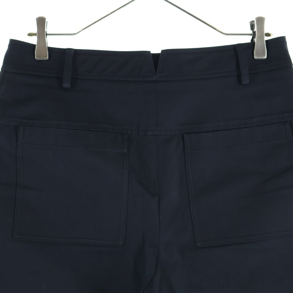 HERMES(エルメス) ショートパンツ ブラック 無地 シルバー金具 コットン 4E0405DQ レディース