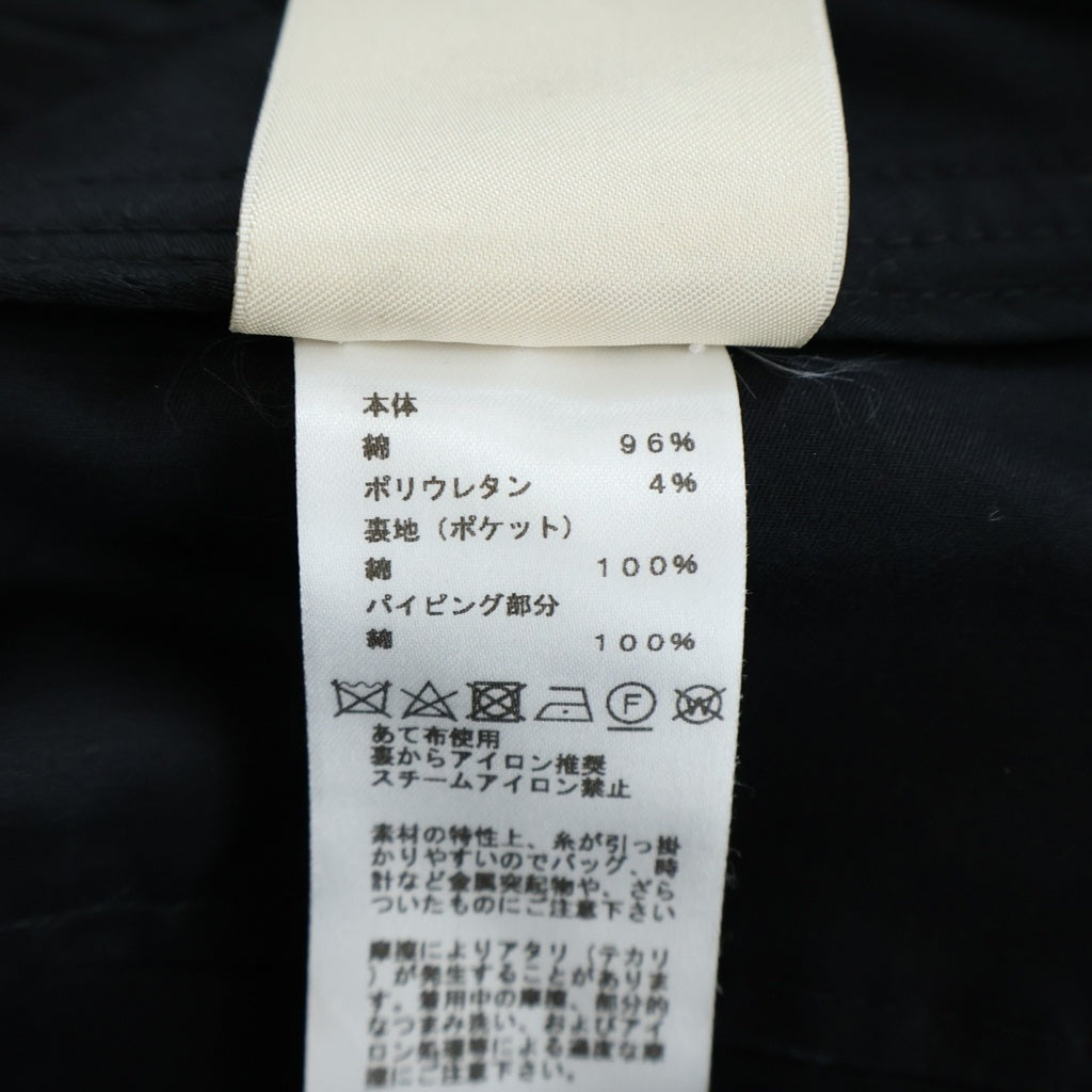 HERMES(エルメス) ショートパンツ ブラック 無地 シルバー金具 コットン 4E0405DQ レディース