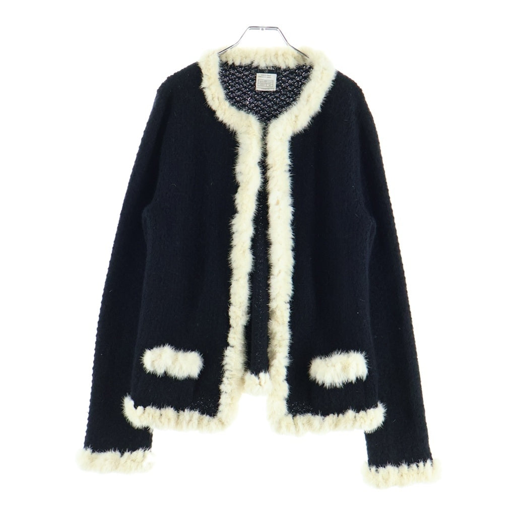 CHANEL(シャネル) 03AW VINTAGE Knit Cardigan ファー モヘヤ ニットカーディガン フランス製 ブラック P22173V01437 レディース