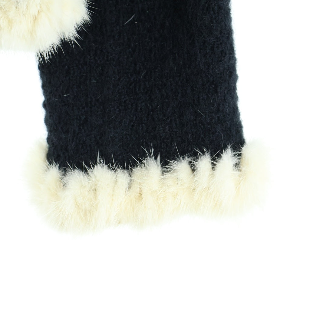CHANEL(シャネル) 03AW VINTAGE Knit Cardigan ファー モヘヤ ニットカーディガン フランス製 ブラック P22173V01437 レディース
