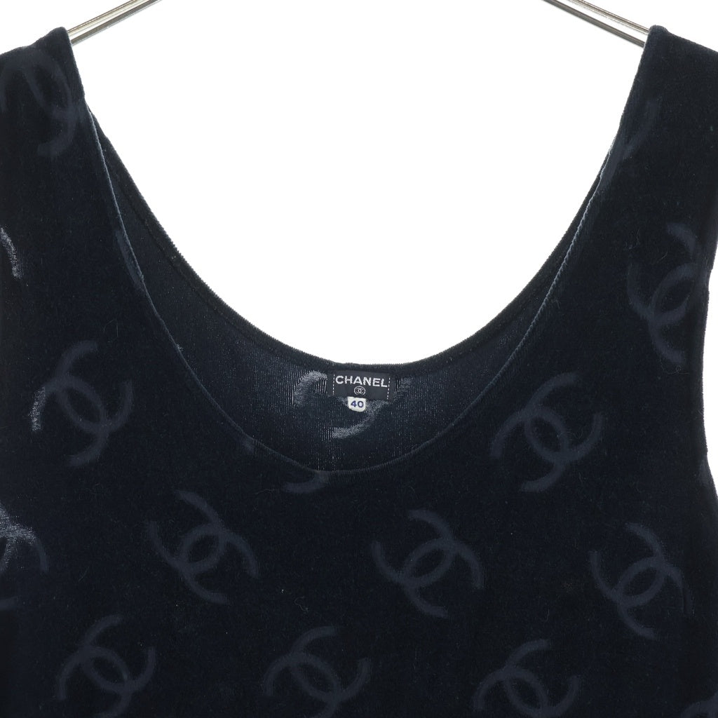 CHANEL(シャネル) ココマーク タントップ ワンピース コットン ブラック レディース