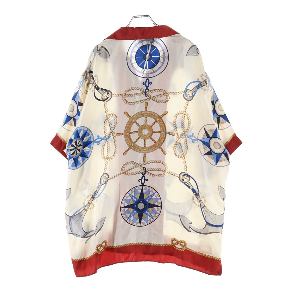 GUCCI(グッチ) シルク半袖ボウリングシャツ ホワイト×レッド 599666 レディース