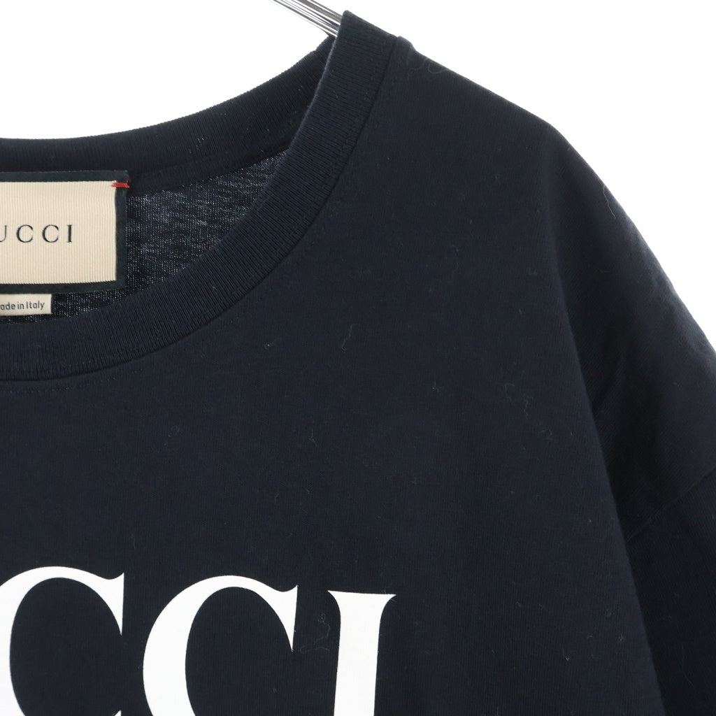 GUCCI(グッチ) ラビットプリント クルーネック半袖Tシャツ ブラック 548334 レディース