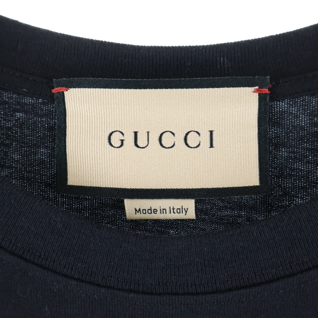 GUCCI(グッチ) ラビットプリント クルーネック半袖Tシャツ ブラック 548334 レディース