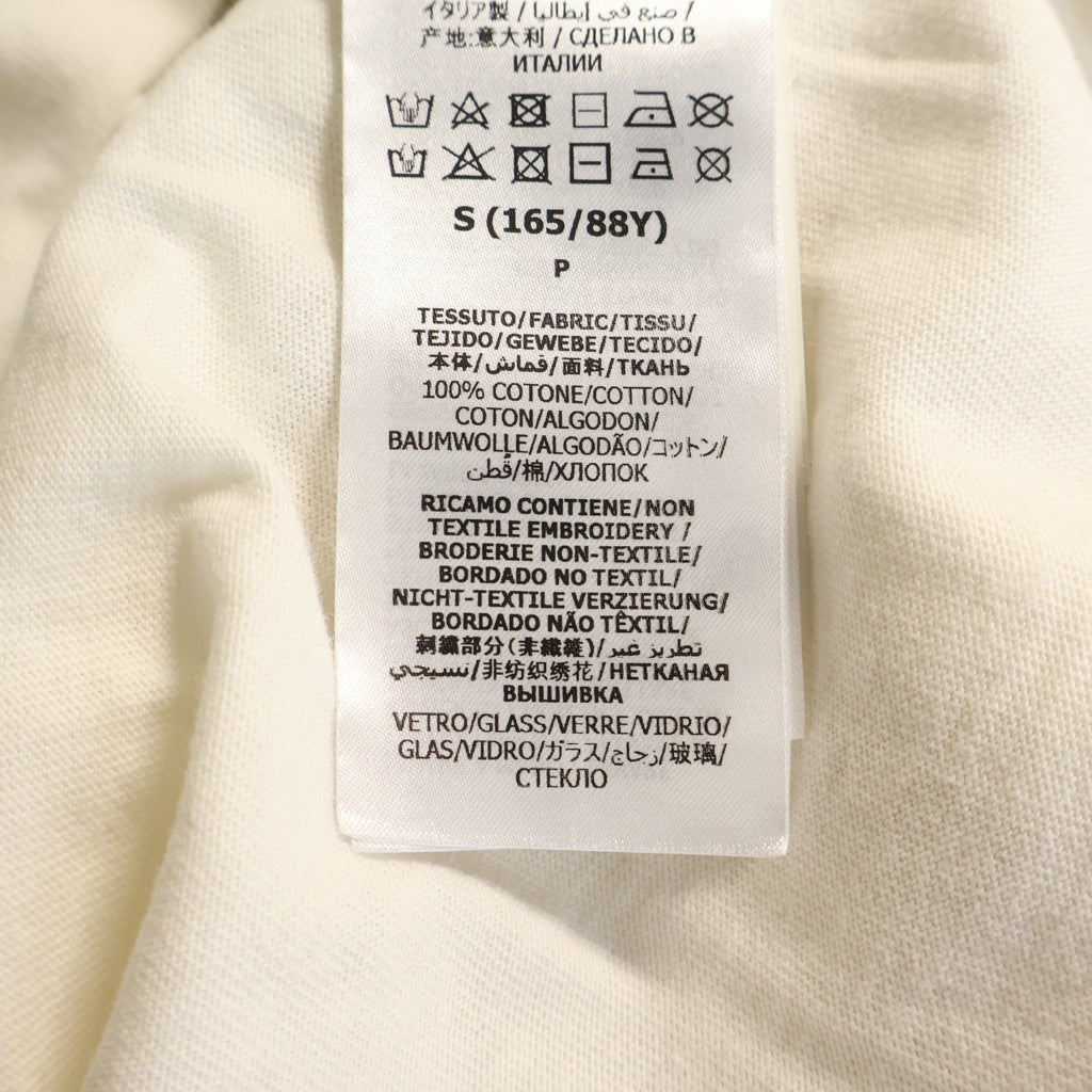 GUCCI(グッチ) クリスタル ロゴプリント ビジュー装飾 1921 半袖Tシャツ カットソー ホワイト/ブラック 615044 レディース