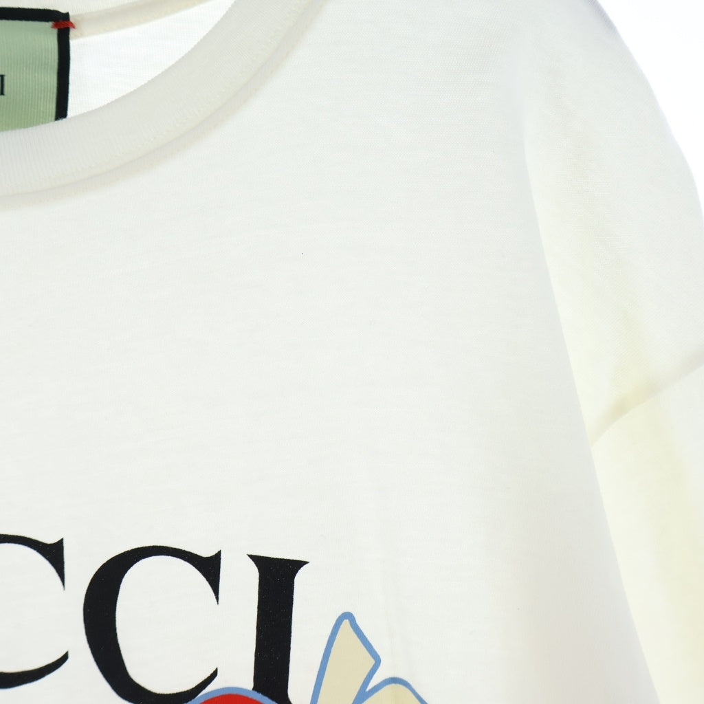 GUCCI(グッチ) 21AW Les Pommes S/S Tee レ ポム フロントプリント 半袖Tシャツ カットソー コットン ホワイト 548334 XJDNC レディース