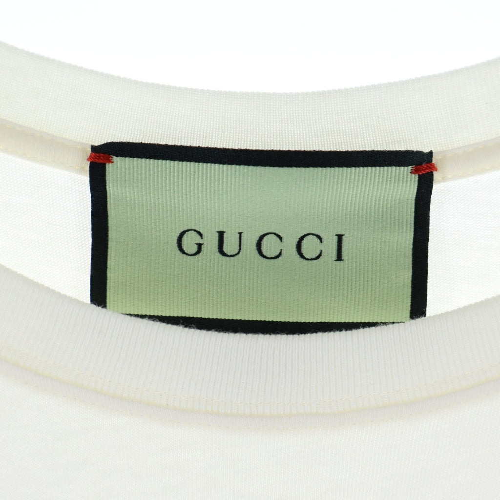 GUCCI(グッチ) 21AW Les Pommes S/S Tee レ ポム フロントプリント 半袖Tシャツ カットソー コットン ホワイト 548334 XJDNC レディース