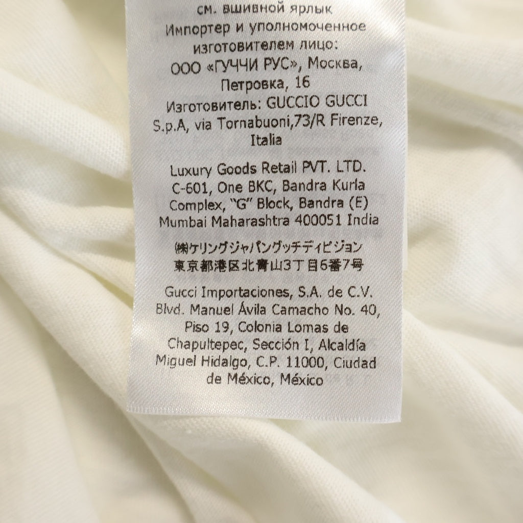 GUCCI(グッチ) 21AW Les Pommes S/S Tee レ ポム フロントプリント 半袖Tシャツ カットソー コットン ホワイト 548334 XJDNC レディース
