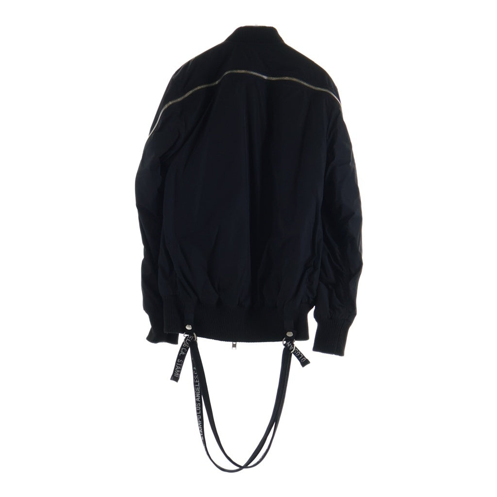 STAMPD(スタンプド) ジップデザイン MA-1 ボンバージャケット ポリエステル ブラック レディース