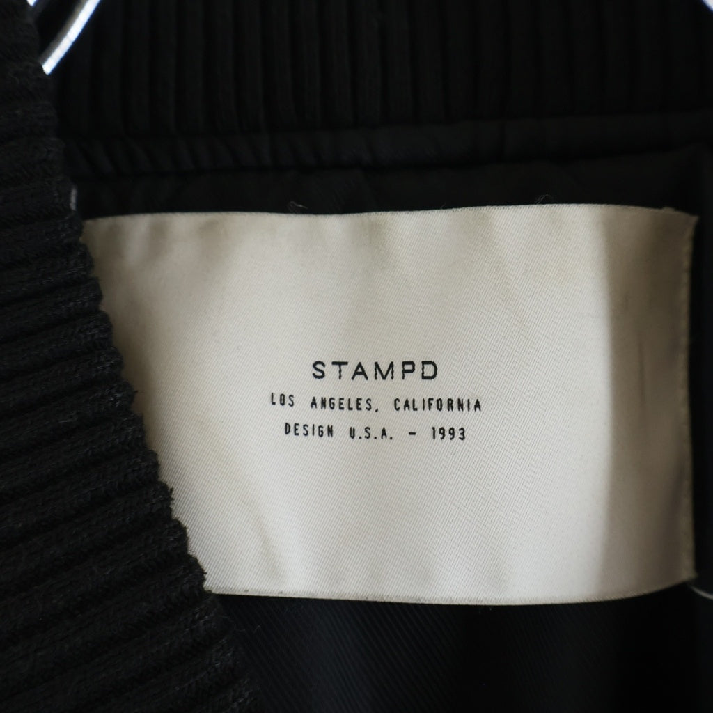 STAMPD(スタンプド) ジップデザイン MA-1 ボンバージャケット ポリエステル ブラック レディース