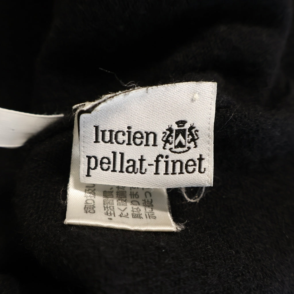 lucien pellat-finet(ルシアンペラフィネ) スカルジャガード クルーネック プルオーバー 長袖ニット セーター ブラック レディース
