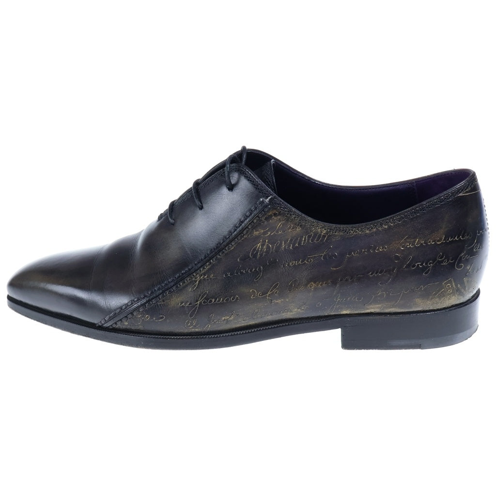 Berluti(ベルルッティ) ドレスシューズ 1アイレット カリグラフィ パティーヌ レザー ブラック/パープル