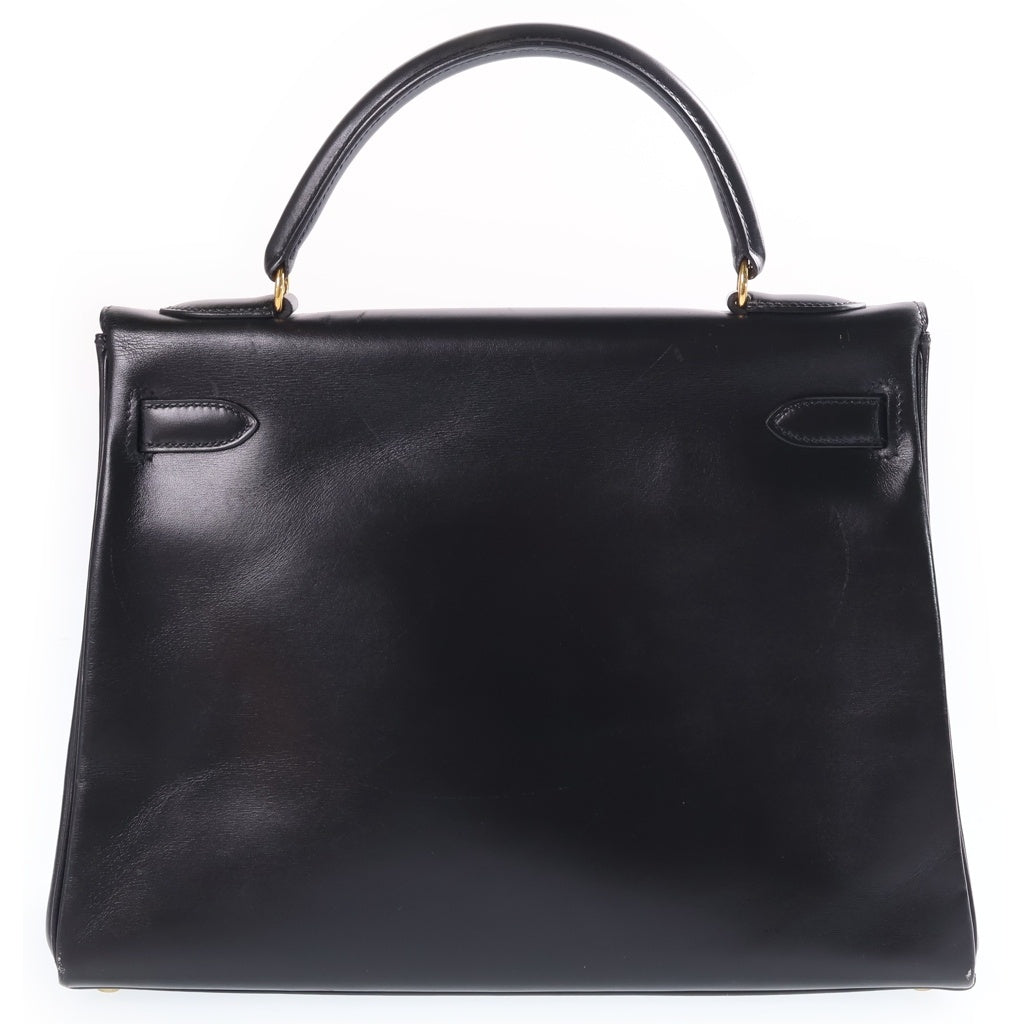 HERMES(エルメス) ケリー 32 2wayバッグ ハンドバッグ ブラック ボックスカーフ 〇Y刻印 ゴールド金具 レディース