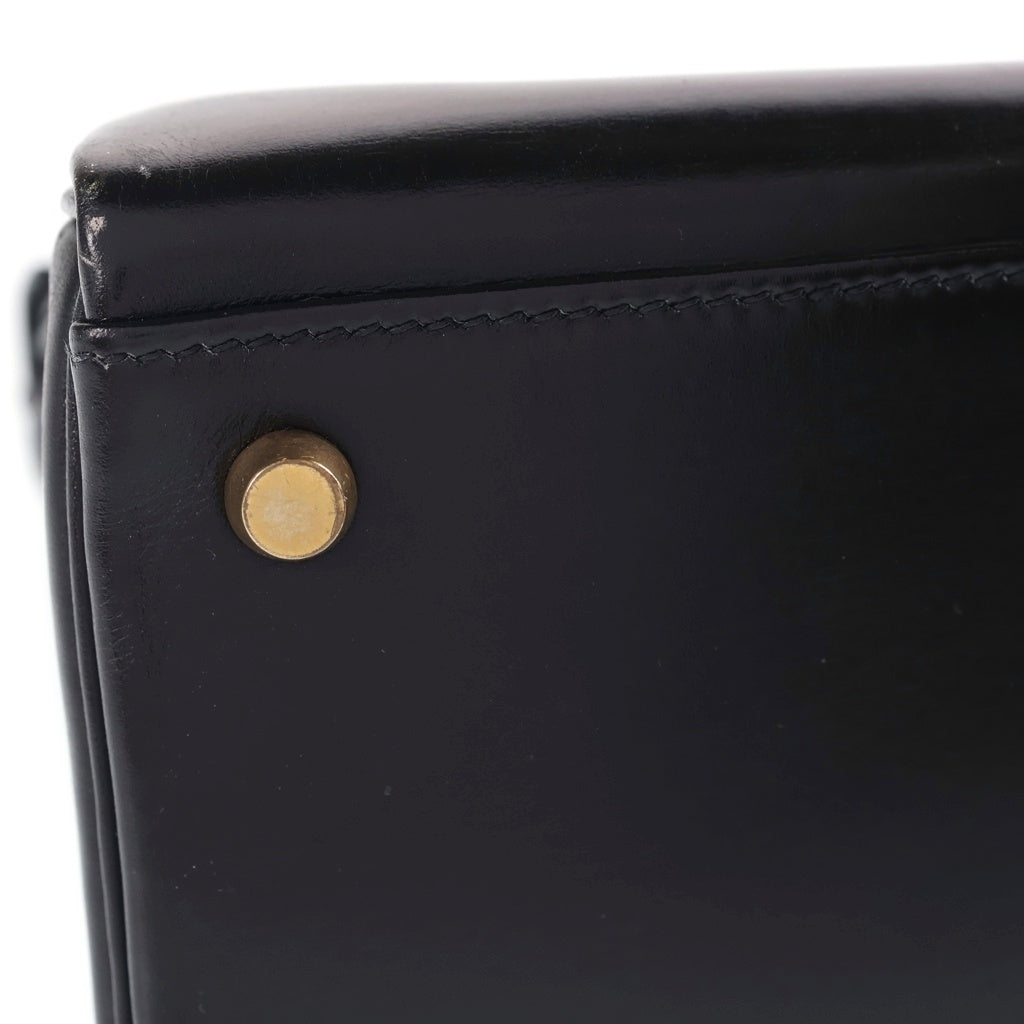 HERMES(エルメス) ケリー 32 2wayバッグ ハンドバッグ ブラック ボックスカーフ 〇Y刻印 ゴールド金具 レディース
