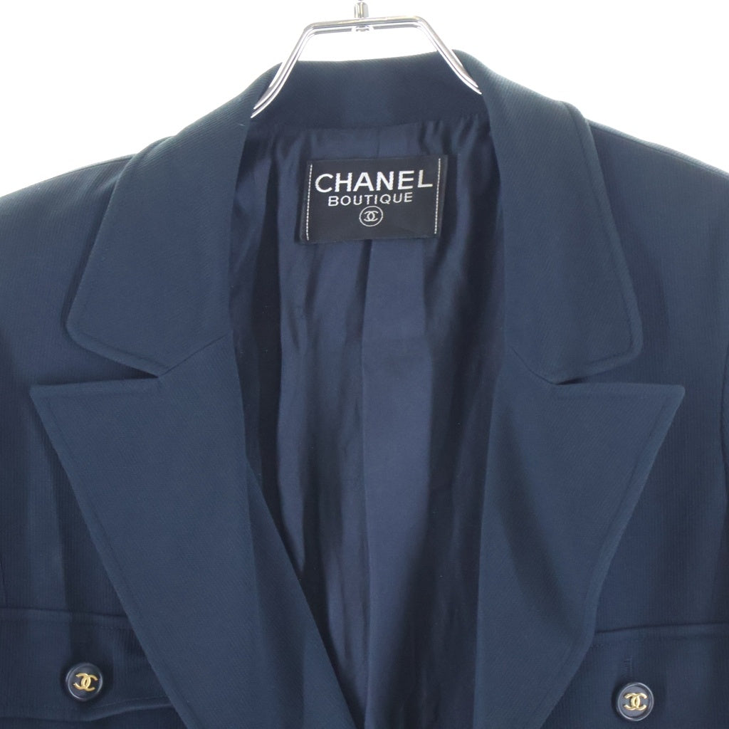 CHANEL(シャネル) ロングジャケット ネイビー レディース