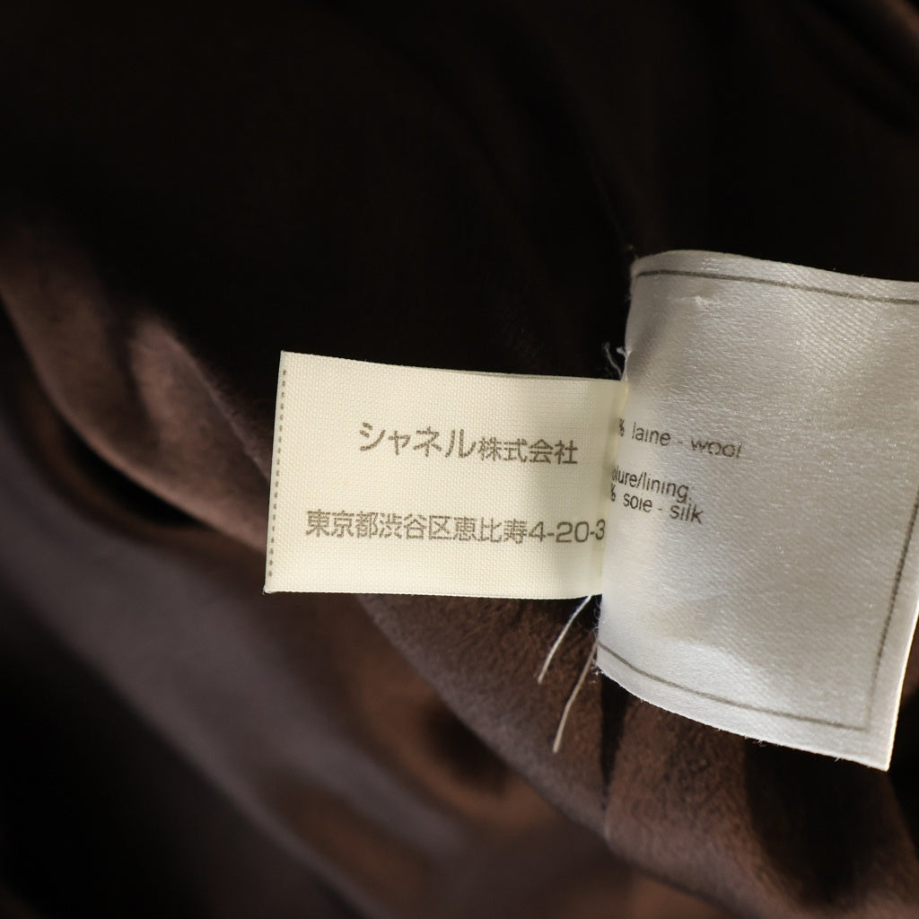 CHANEL(シャネル) 98A ココマークボタン ウール ダブルブレスト オーバーサイズ Pコート ブラウン P11591W02439 レディース