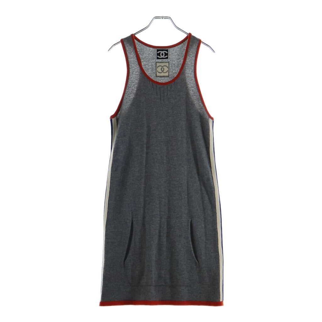 CHANEL(シャネル) 09SS CHANEL SPORT Sleeveless Dress シャネルスポーツ ノースリーブワンピース ドレス カシミヤ グレー P35233K02024 レディース