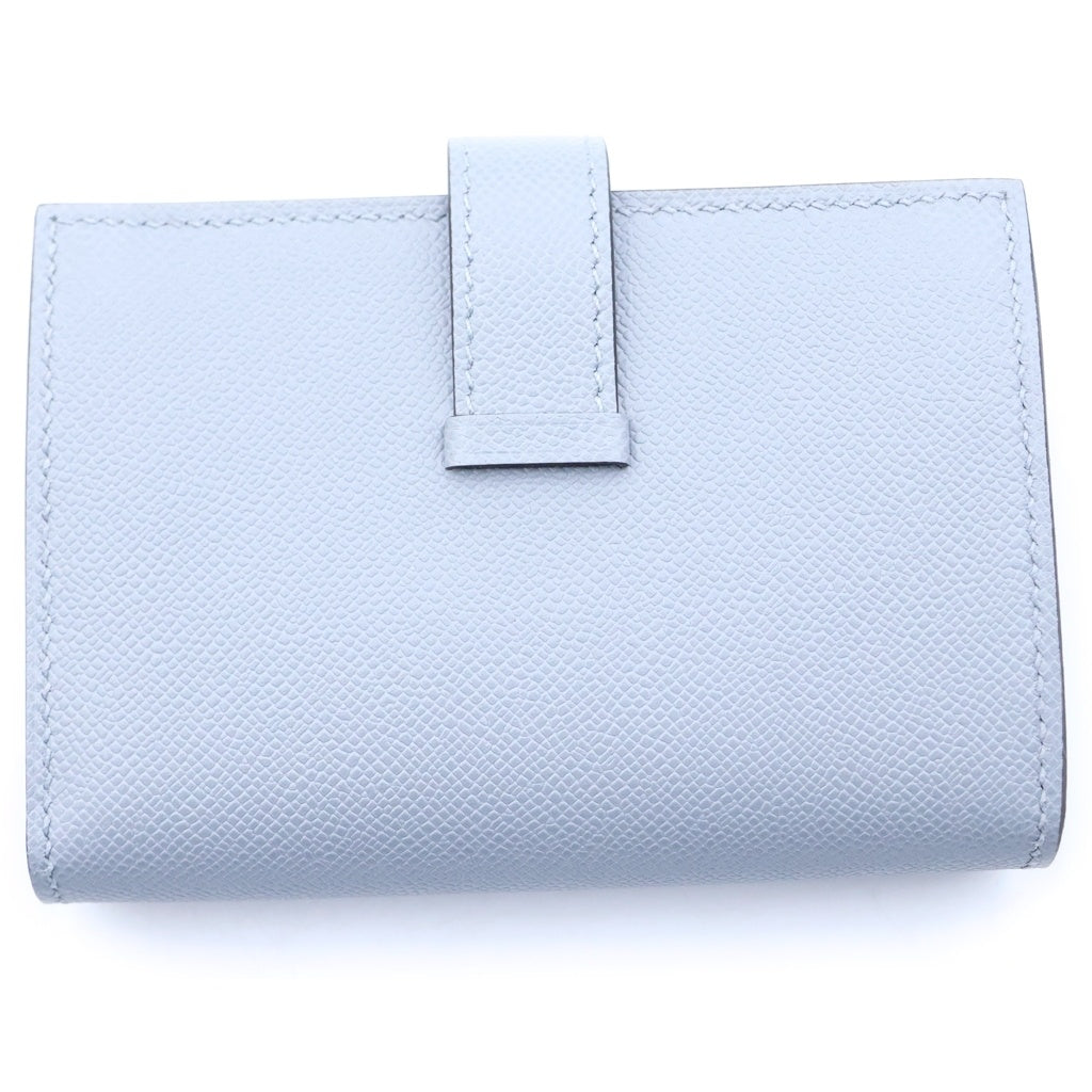 HERMES(エルメス) べアンミニ パールグレー シェーブル コンパクトウォレット K刻印 レディース