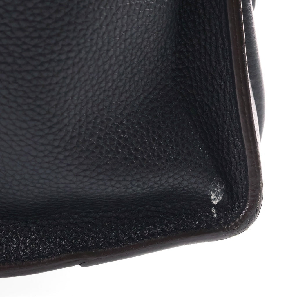 CELINE(セリーヌ) ラゲージミニショッパー レザーハンドバッグ ブラック シルバー金具 レディース