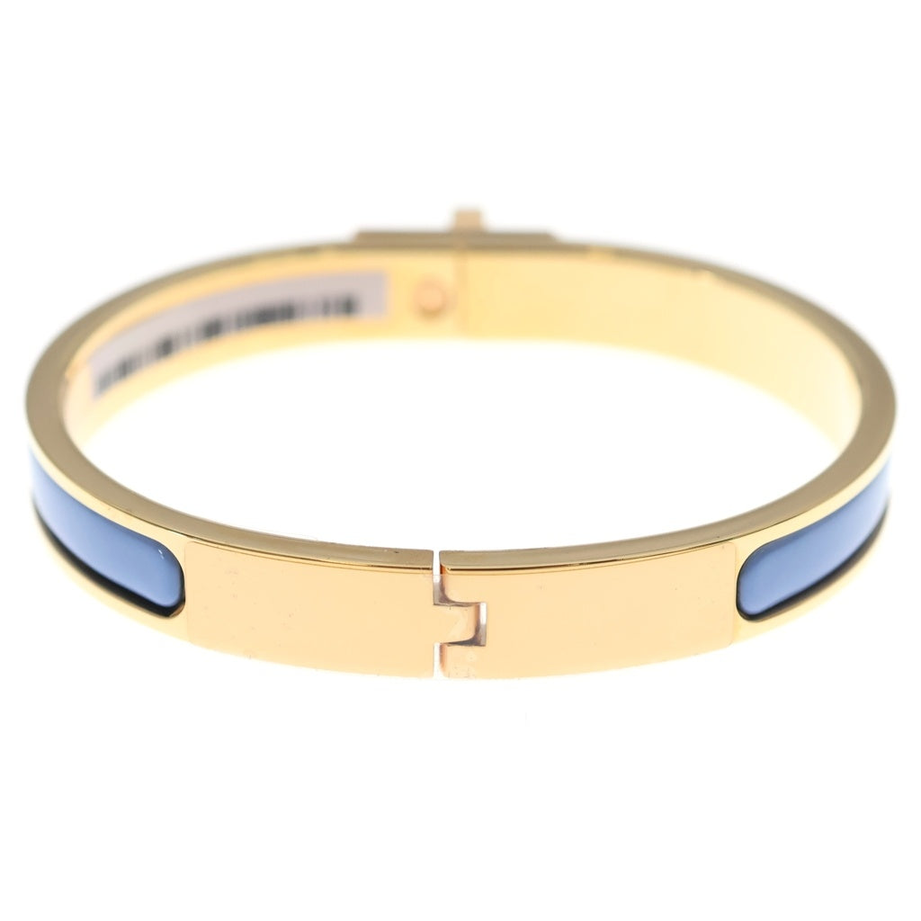 HERMES(エルメス) ミニクリック ケリーブレスレット バングル ピンクゴールド×ブルー GP レディース