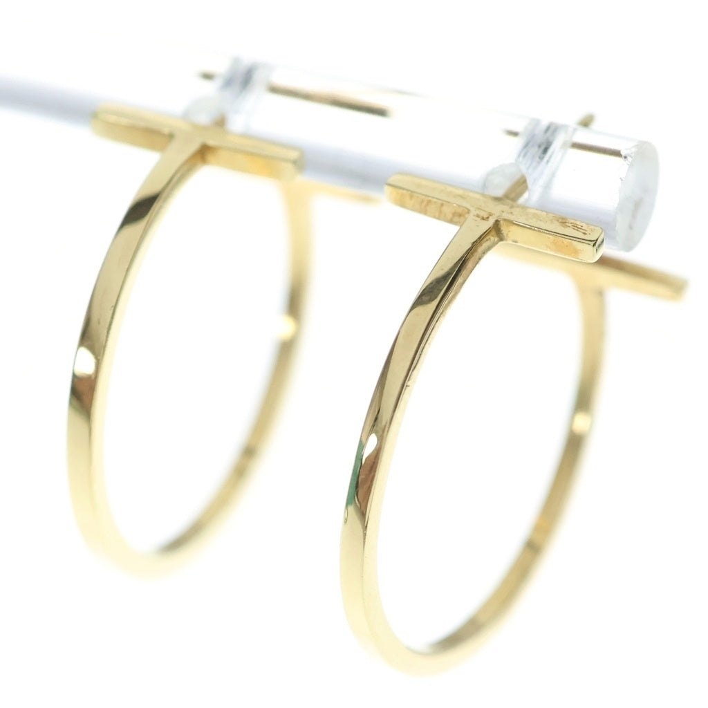TIFFANY & Co.(ティファニー) Tワイヤー フープピアス イエローゴールド 750YG レディース