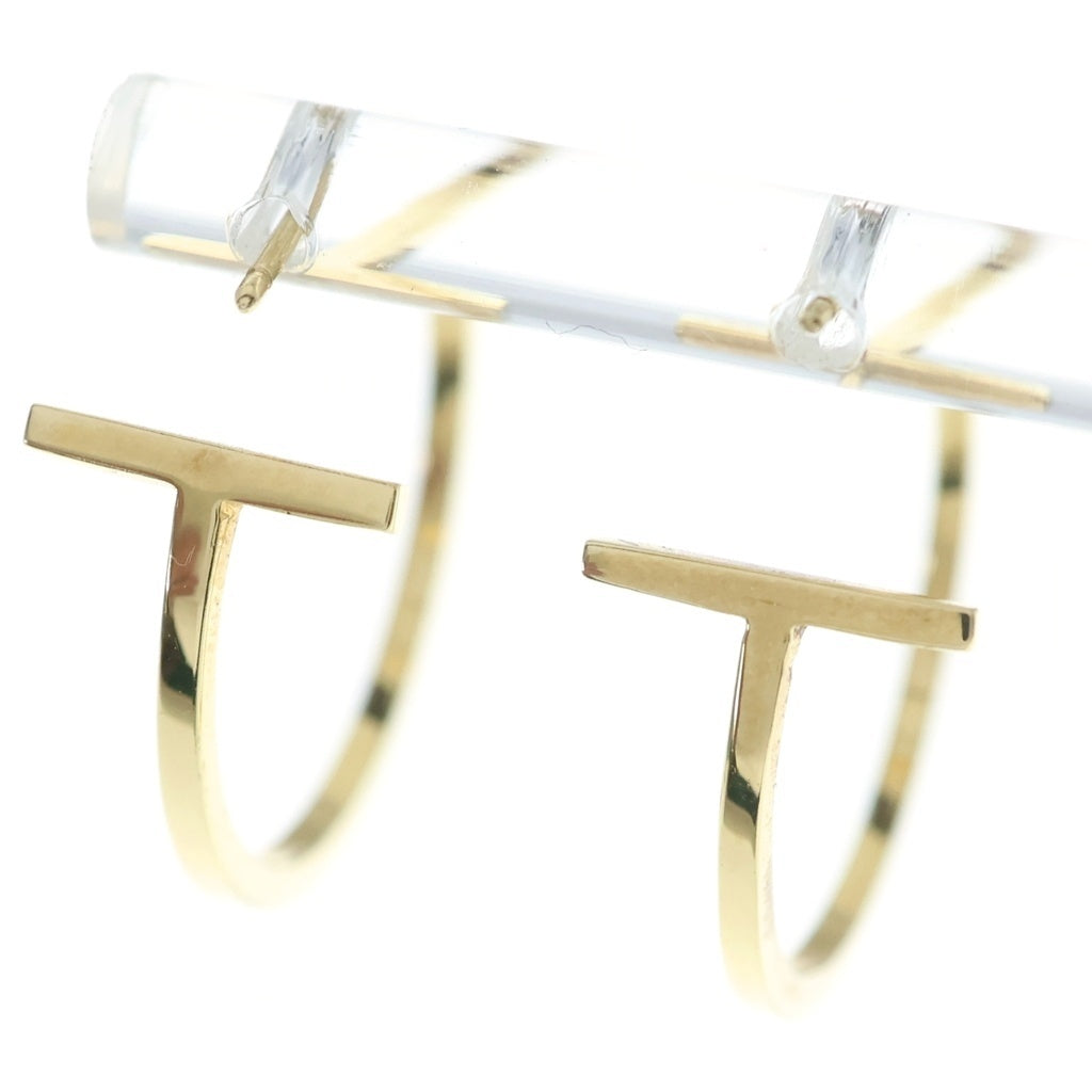 TIFFANY & Co.(ティファニー) Tワイヤー フープピアス イエローゴールド 750YG レディース