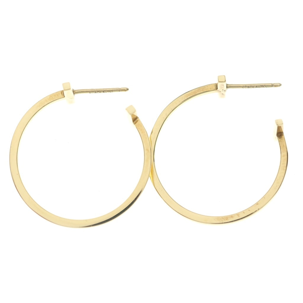 TIFFANY & Co.(ティファニー) Tワイヤー フープピアス イエローゴールド 750YG レディース
