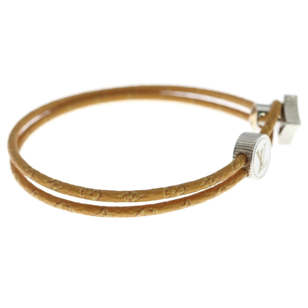 LOUIS VUITTON(ルイヴィトン) キャッチ イット モノグラム ヘリテージ レザー ブレスレット イエロー/シルバー M4474D レディース