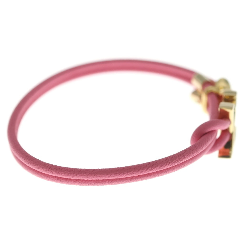LOUIS VUITTON(ルイヴィトン) LVブルーム レザー ブレスレット ピンク/ゴールド M0975Z レディース