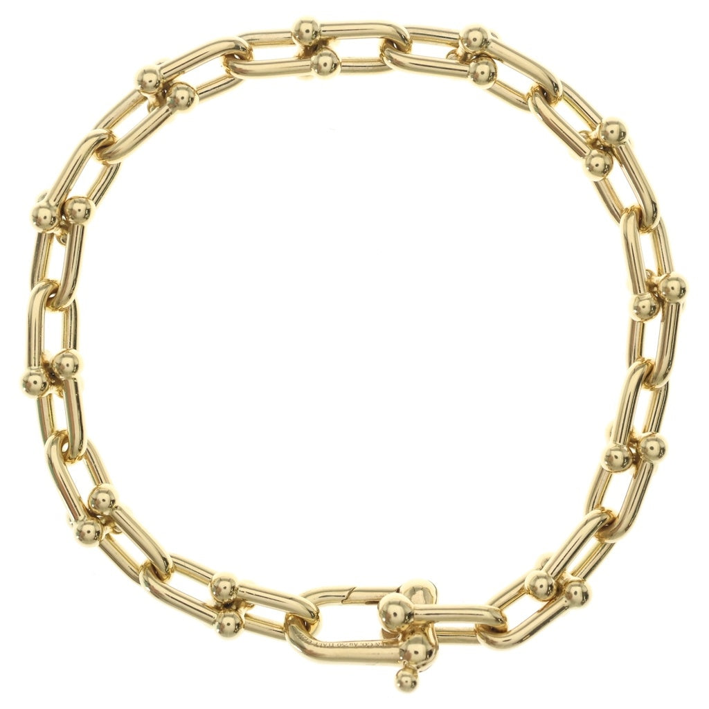 TIFFANY & Co.(ティファニー) ハードウェア スモールリンク チェーンブレスレット K18YG イエローゴールド レディース